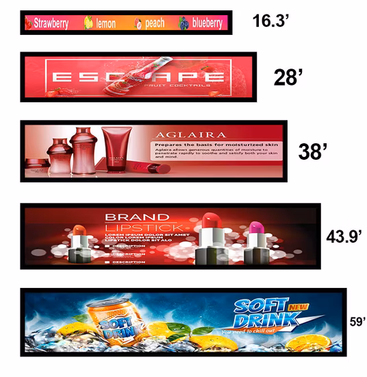 Ultra Wide Stretched Bar LCD Display Monitors Commercial Indoor Shelf Advertising Screen Shenzhen
