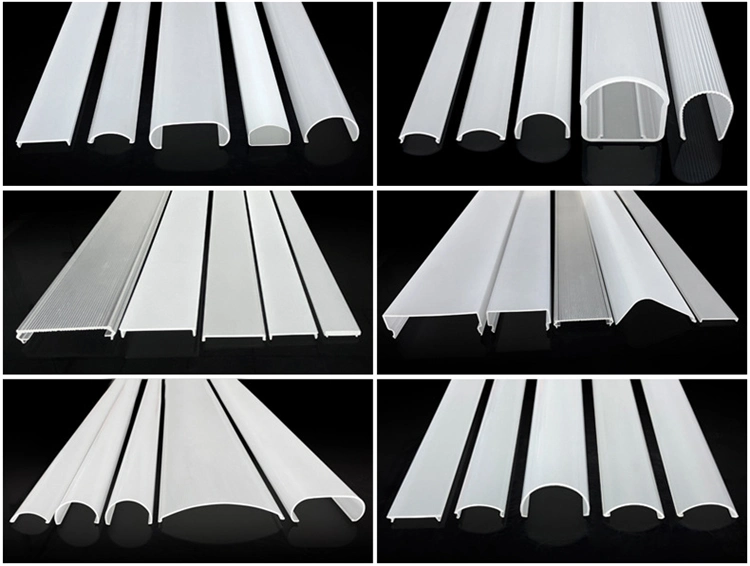 Wholesale High Quality PC Polycarbonate Extrusion Tube Lamp Cover LED Tube Light Diffuser