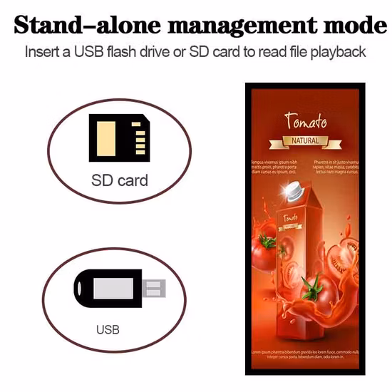 Ultra Wide Stretched Bar LCD Display Monitors Commercial Indoor Shelf Advertising Screen Shenzhen