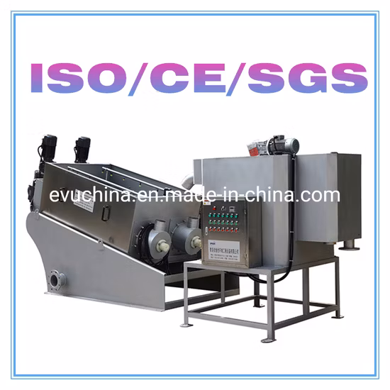 Automatic Mechanical Multi Disc Screw Filter Press Sludge Dewatering Machine System