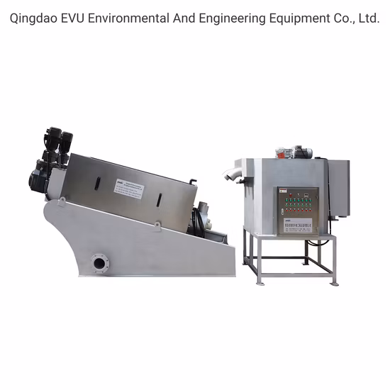 Wastewater Treatment Multi-Disk Volute Screw Filter Press Sludge Dehydrationscrew Filter Press Machine for Dairy/Pig Farm Phosphorus Recovery